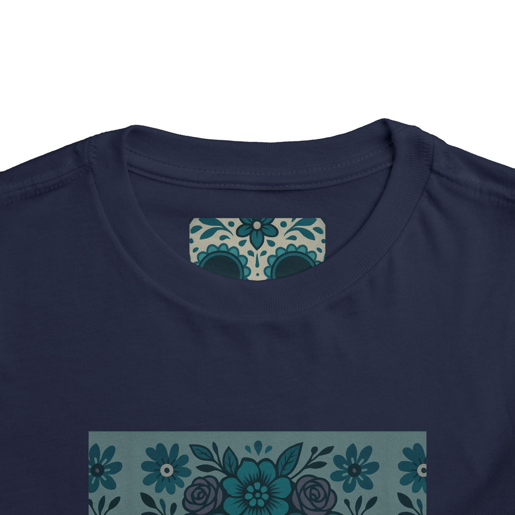 MOSiQ | Day of the Dead  Sugar Skull Toddler Tee, Kids' Halloween Shirt, Día de los Muertos Gift, Cute Toddler Outfit, Toddler Graphic T-Shirt