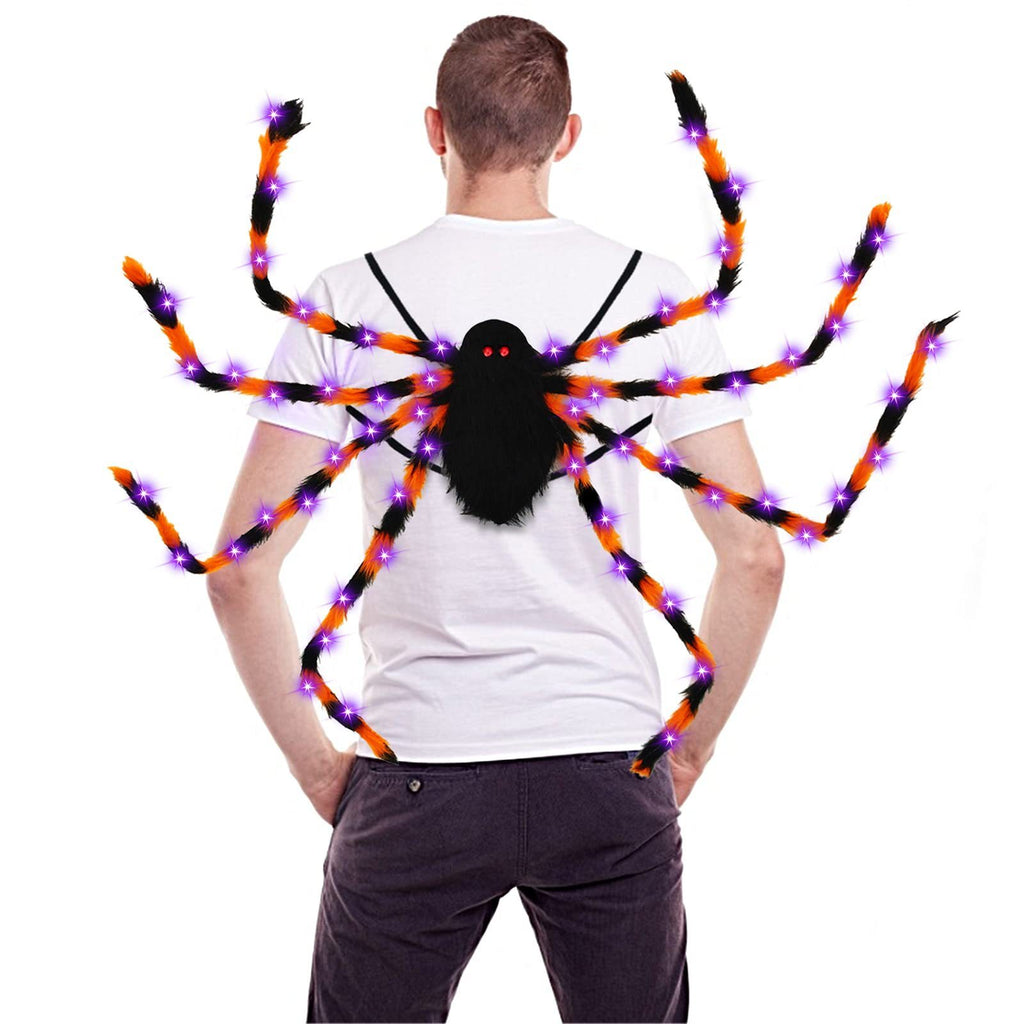 MOSiC | Day of the Dead  Halloween Spider Backpack Nine LED Modes Plush Sugar Bag