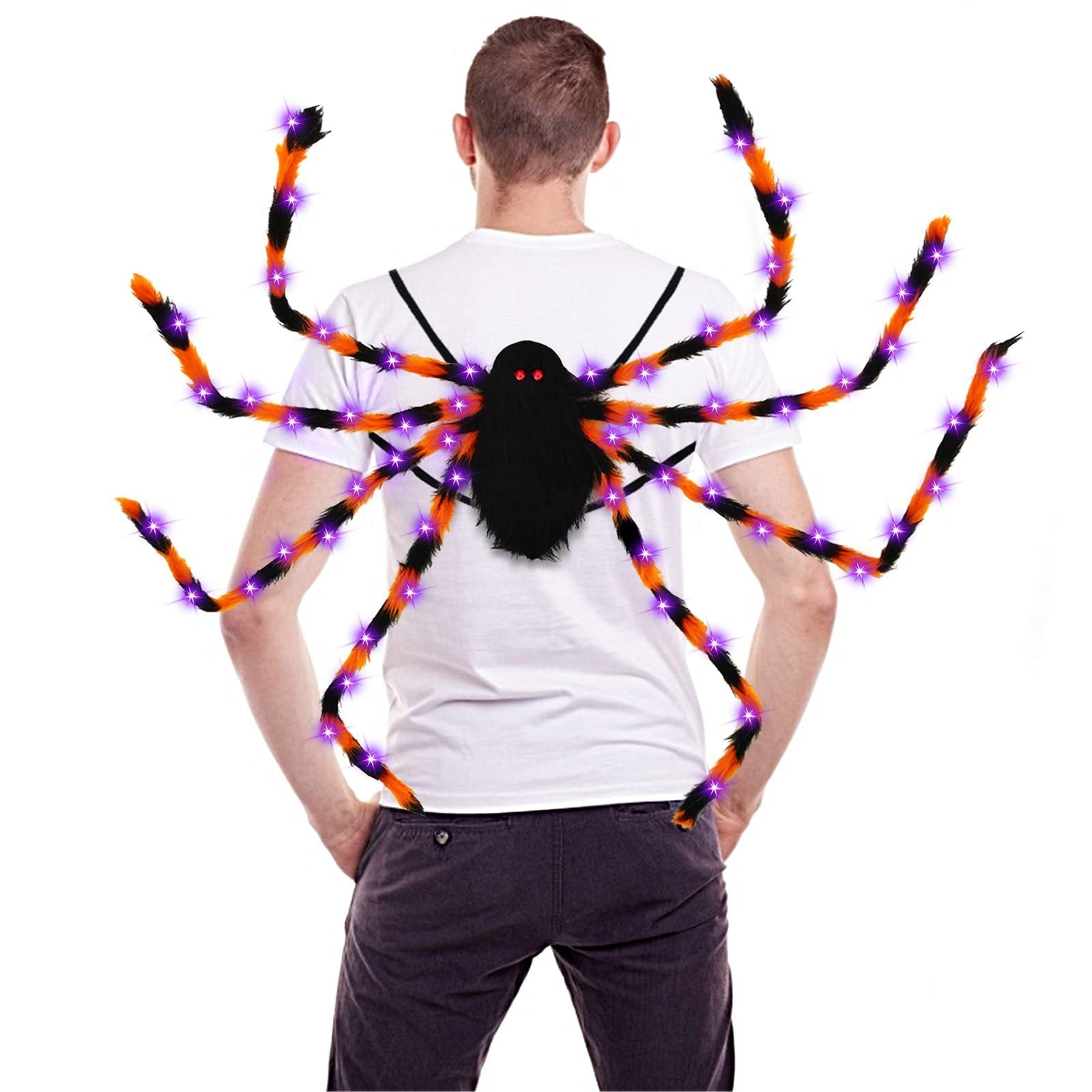 MOSiC | Day of the Dead  Halloween Spider Backpack Nine LED Modes Plush Sugar Bag