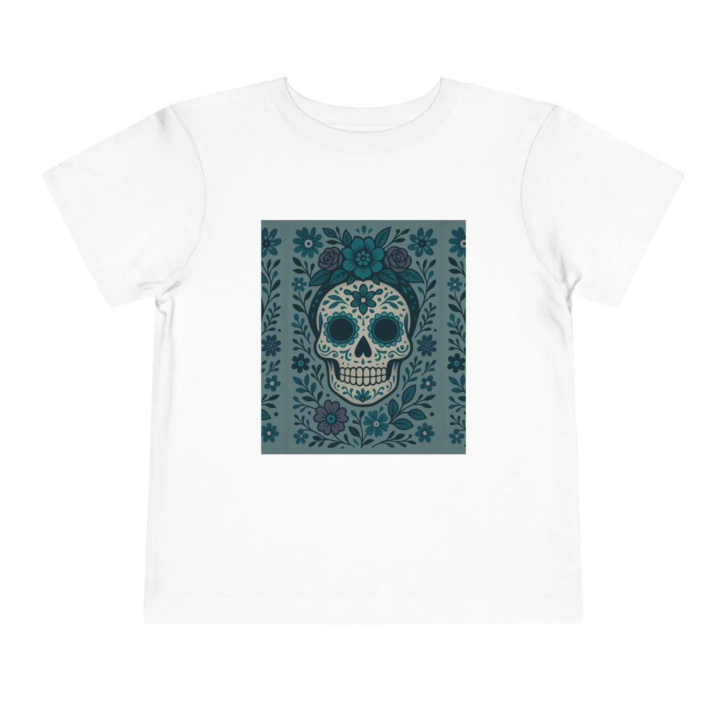 MOSiQ | Day of the Dead  Sugar Skull Toddler Tee, Kids' Halloween Shirt, Día de los Muertos Gift, Cute Toddler Outfit, Toddler Graphic T-Shirt