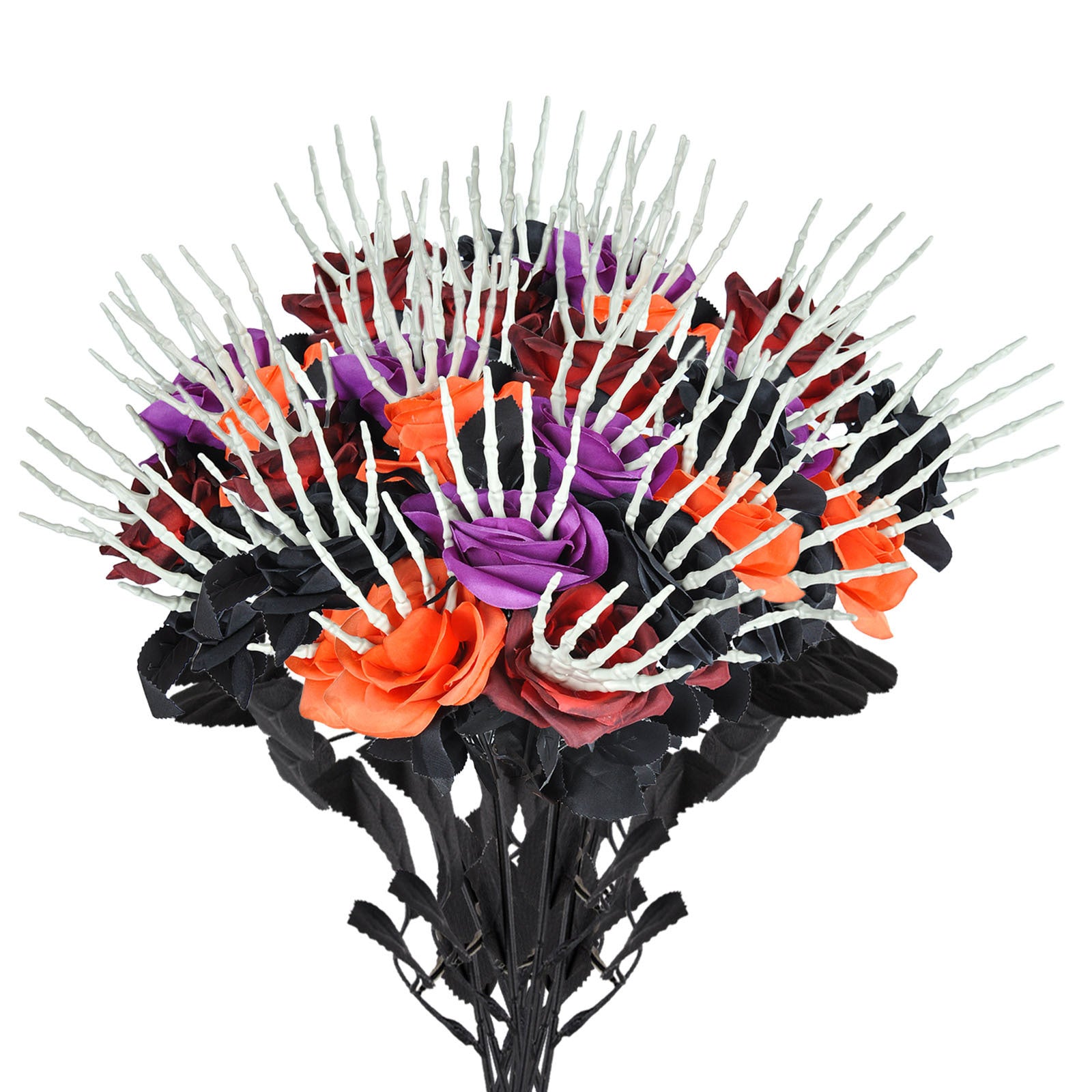 MOSiQ Day of the Dead Halloween Skull Hand Rose Horror Decoration Ornaments