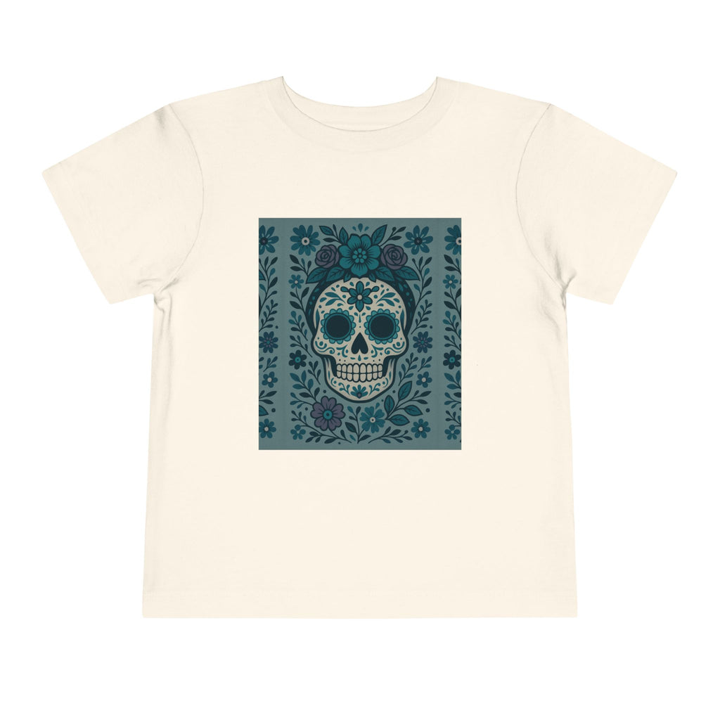 MOSiQ | Day of the Dead  Sugar Skull Toddler Tee, Kids' Halloween Shirt, Día de los Muertos Gift, Cute Toddler Outfit, Toddler Graphic T-Shirt