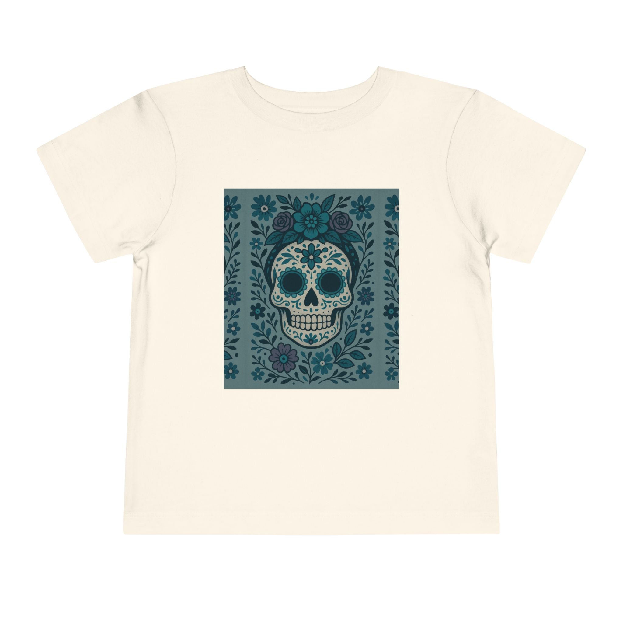MOSiQ | Day of the Dead  Sugar Skull Toddler Tee, Kids' Halloween Shirt, Día de los Muertos Gift, Cute Toddler Outfit, Toddler Graphic T-Shirt