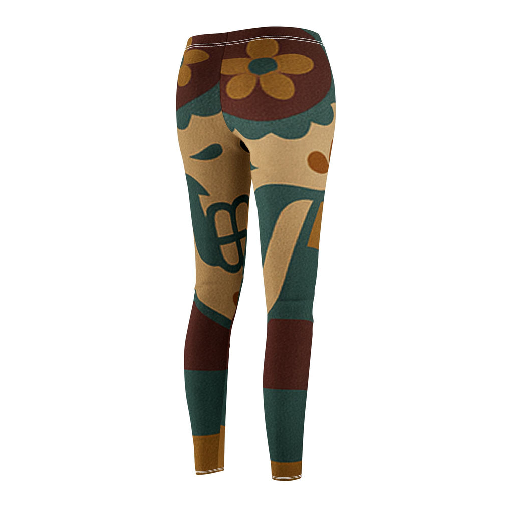 MOSIQ | Day of the Dead  Women's Mid-rise Casual Leggings, Stylish Yoga Pants, Comfortable Loungewear, Unique Gift for Her, Trendy Exercise Bottoms