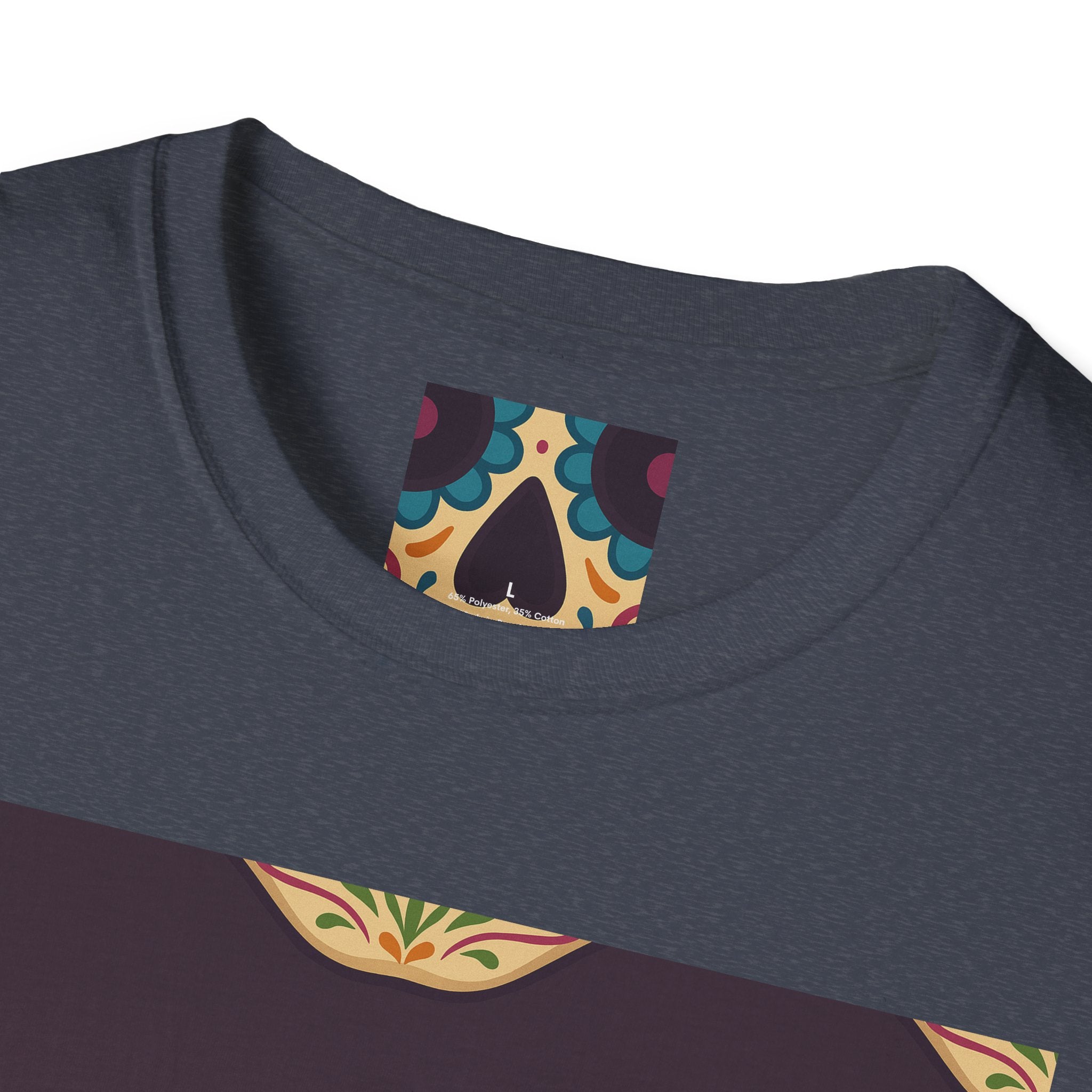 MOSAiC | Day of the Dead T-Shirt, Unisex Graphic Tee, Halloween Shirt, Sugar Skull Top, Boho Festival Wear, Vintage Style Apparel