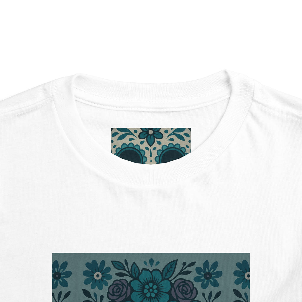 MOSiQ | Day of the Dead  Sugar Skull Toddler Tee, Kids' Halloween Shirt, Día de los Muertos Gift, Cute Toddler Outfit, Toddler Graphic T-Shirt