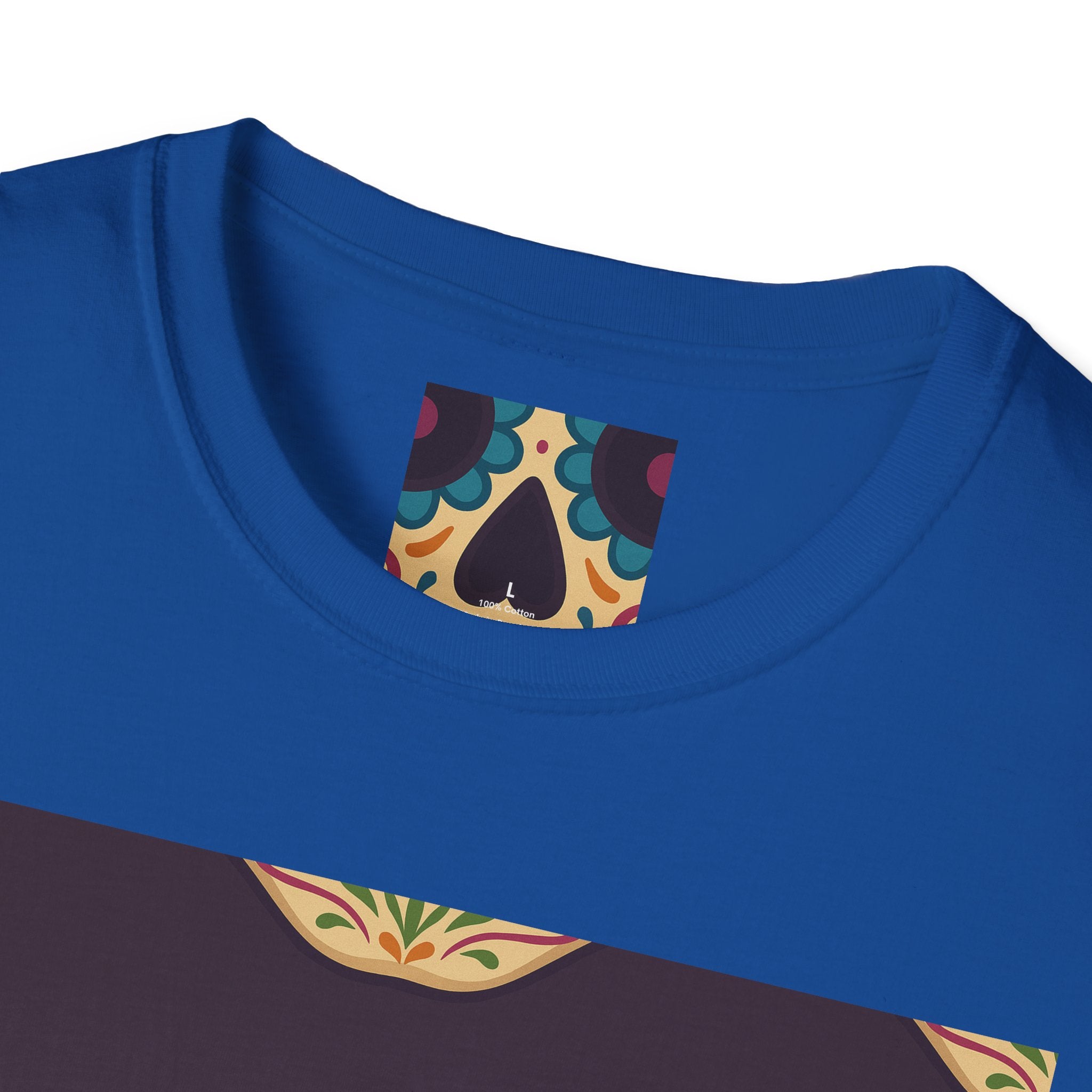 MOSAiC | Day of the Dead T-Shirt, Unisex Graphic Tee, Halloween Shirt, Sugar Skull Top, Boho Festival Wear, Vintage Style Apparel