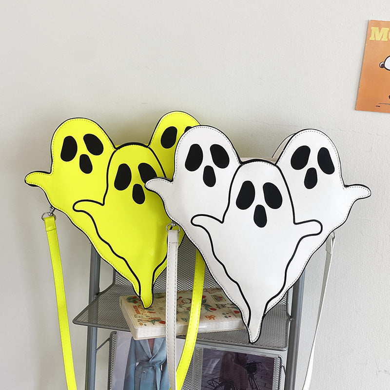 MOSiQ Day of the Dead Halloween Bags Funny 3D Cartoon Ghost Cartoon Shoulder Bags Women Cute Cell Phone Purses Crossbody Bag