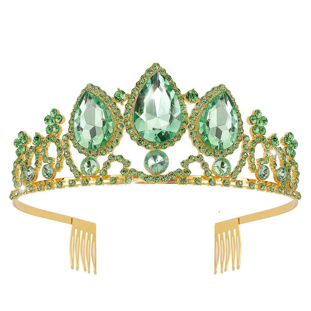 MOSiC | Day of the Dead Crown Hair Ornament Water Drop Decoration Crown Girl Rhinestone Hairpin