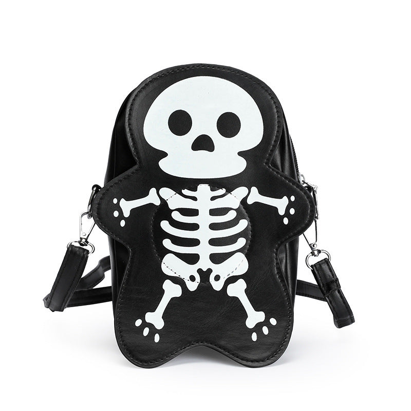 MOSiQ Day of the Dead Halloween Skull Shoulder Bag Girls Fashion Funny Cute Messenger Crossbody Bags Women Small Phone Bag