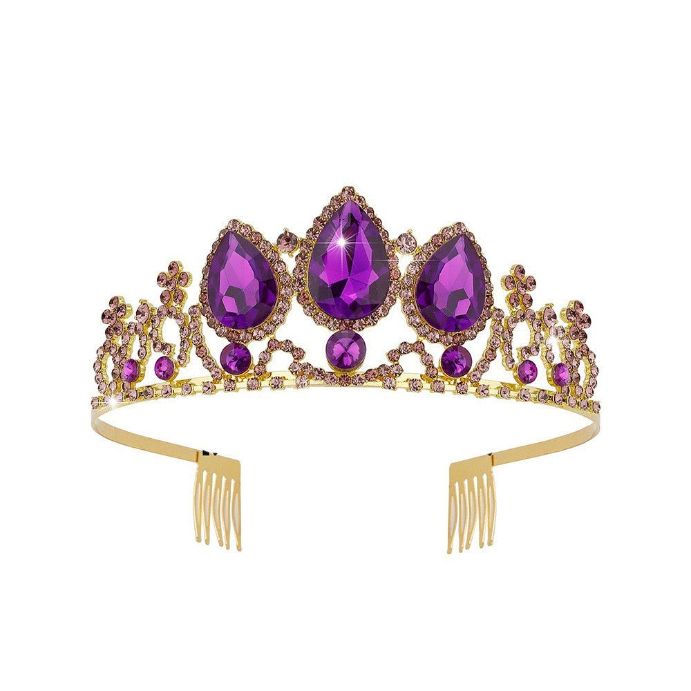 MOSiC | Day of the Dead Crown Hair Ornament Water Drop Decoration Crown Girl Rhinestone Hairpin