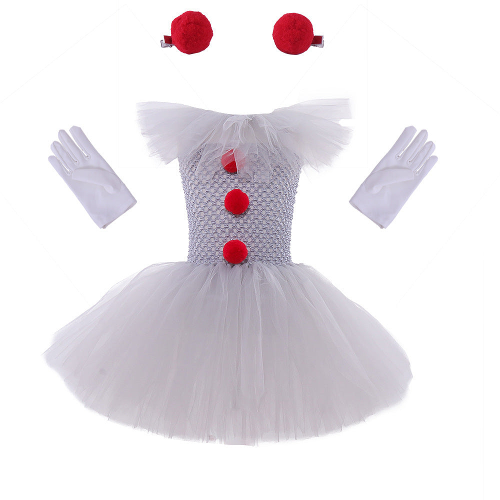 MOSiC | Day of the Dead  Mesh Princess Dress Set Children's Halloween Costume