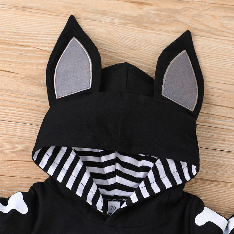 MOSiQ | Day of the Dead Halloween Bat One-piece Baby Baby Rompers Suit