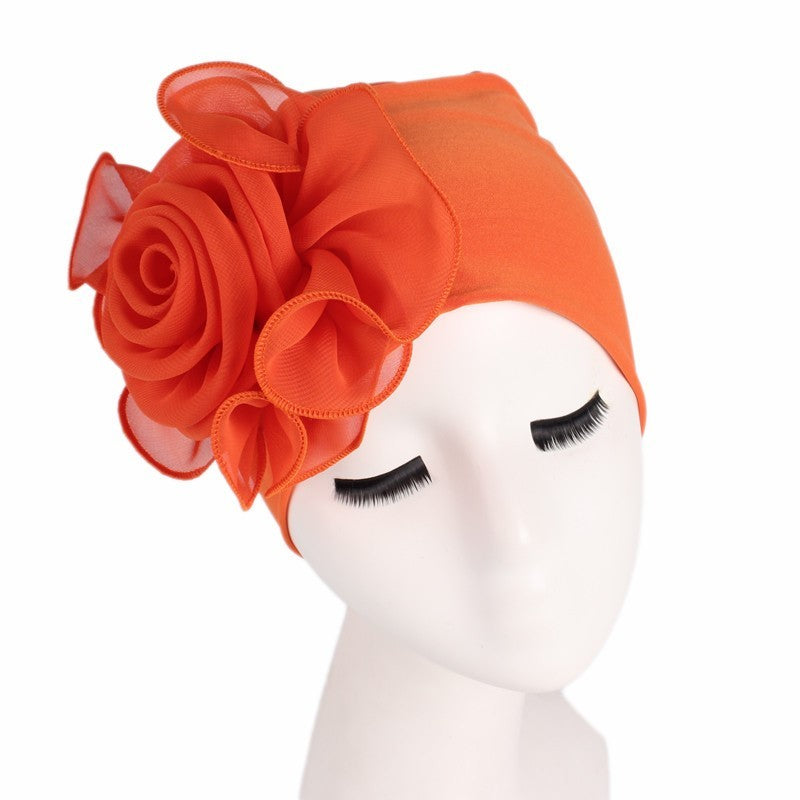 MOSiC | Day of the Dead Side big flower elastic bandana hat