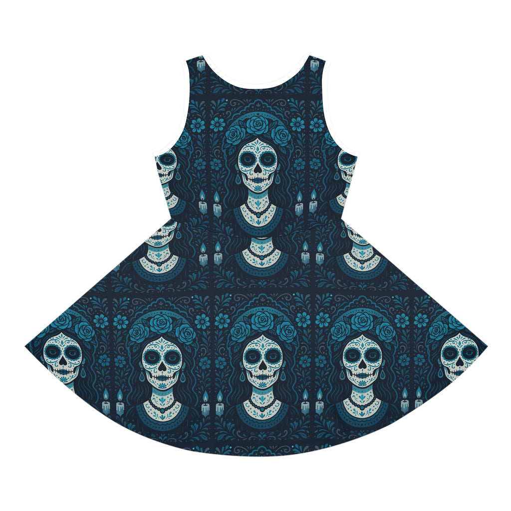 MOSiQ | Day of the Dead Pattern Girls' Havana, Day of the Dead Dress, Bohemian, Festival Outfit, Halloween Costume, Unique Gift