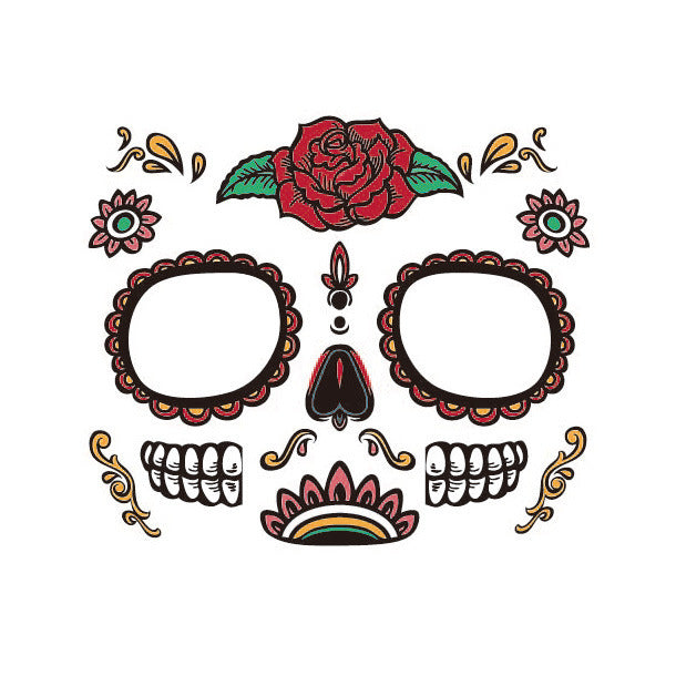 MOSiQ Day Of The Dead Face Pasters Tattoo Waterproof Funny