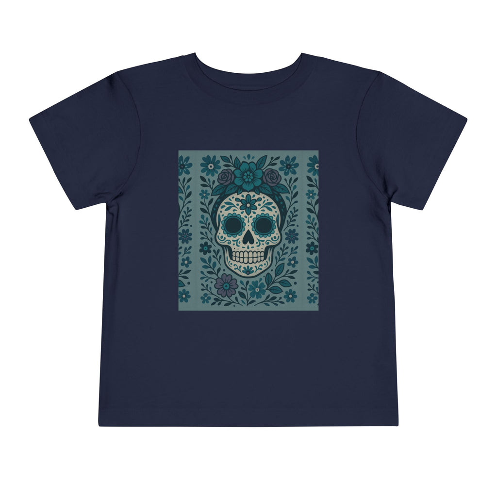 MOSiQ | Day of the Dead  Sugar Skull Toddler Tee, Kids' Halloween Shirt, Día de los Muertos Gift, Cute Toddler Outfit, Toddler Graphic T-Shirt