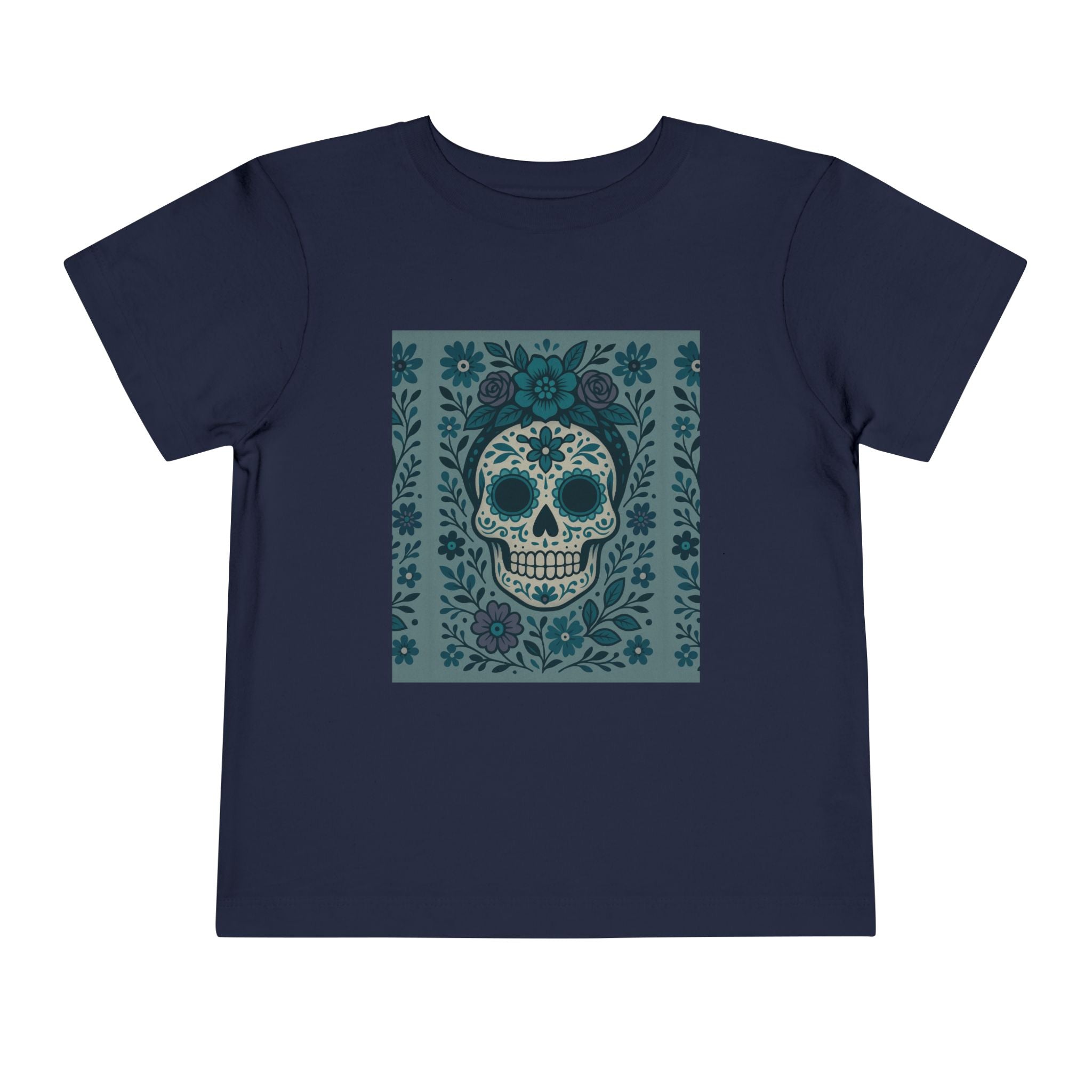 MOSiQ | Day of the Dead  Sugar Skull Toddler Tee, Kids' Halloween Shirt, Día de los Muertos Gift, Cute Toddler Outfit, Toddler Graphic T-Shirt