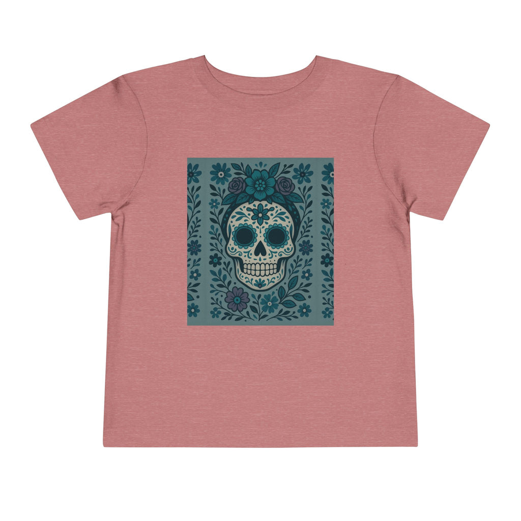 MOSiQ | Day of the Dead  Sugar Skull Toddler Tee, Kids' Halloween Shirt, Día de los Muertos Gift, Cute Toddler Outfit, Toddler Graphic T-Shirt