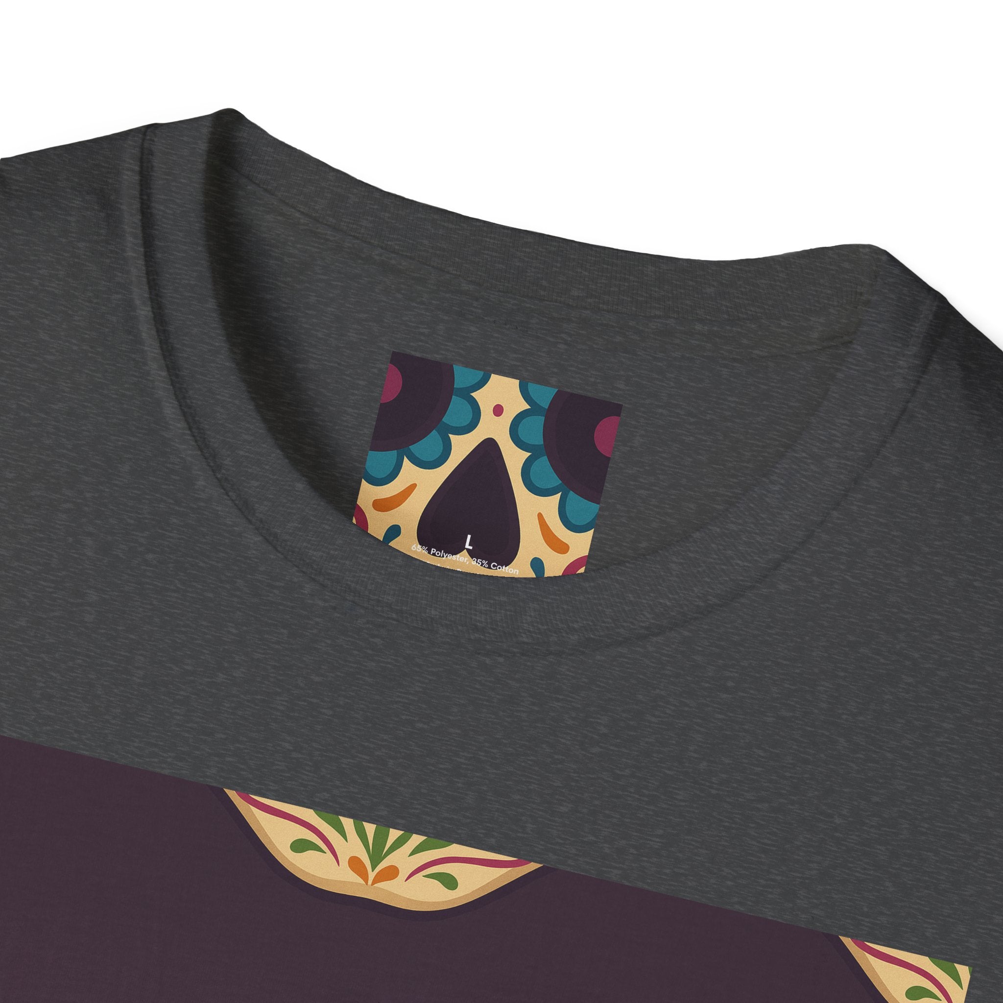 MOSAiC | Day of the Dead T-Shirt, Unisex Graphic Tee, Halloween Shirt, Sugar Skull Top, Boho Festival Wear, Vintage Style Apparel