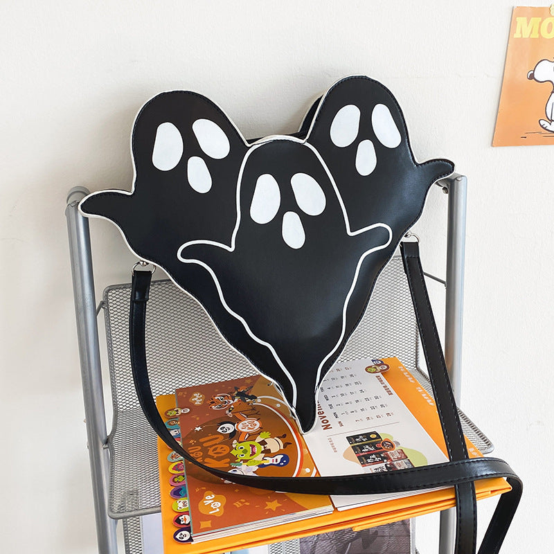 MOSiQ Day of the Dead Halloween Bags Funny 3D Cartoon Ghost Cartoon Shoulder Bags Women Cute Cell Phone Purses Crossbody Bag