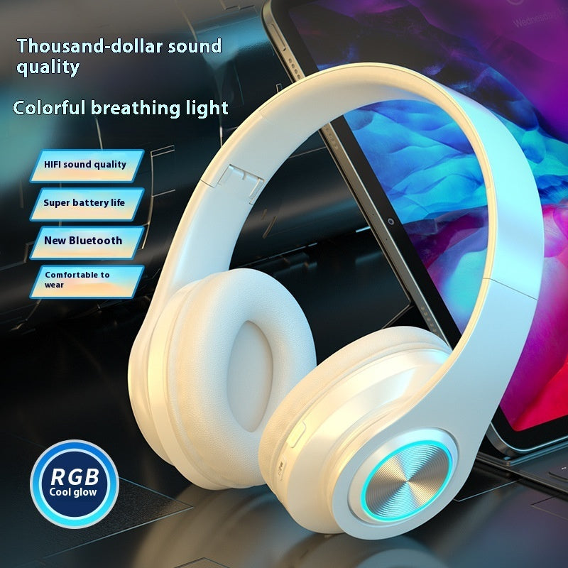 MOSiQ | Bluetooth Headphone Head-mounted Wireless Bass E-sports Games Music Headset