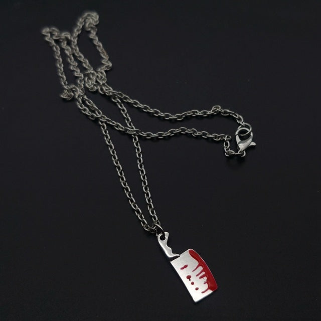 MOSiQ Day of the DeadTibetan Silver Kitchen Knife Pendant Necklace Day Of The Dead