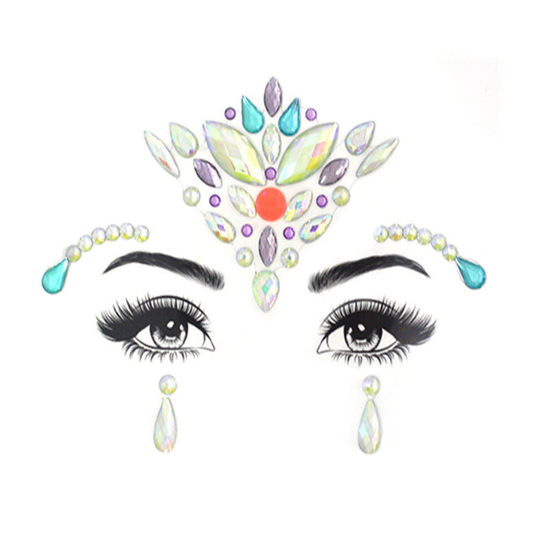 MOSiC | Day of the Dead  Luminous Crystal Diamond Tattoo Stickers Sequin Face