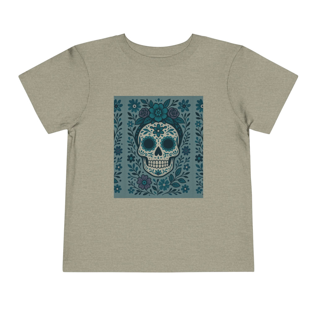 MOSiQ | Day of the Dead  Sugar Skull Toddler Tee, Kids' Halloween Shirt, Día de los Muertos Gift, Cute Toddler Outfit, Toddler Graphic T-Shirt