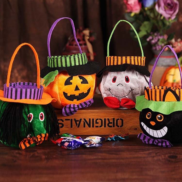 MOSiQ Day of the Dead Halloween Candy Bags Cute Gift Bag Pumpkin Witch Candy Boxes