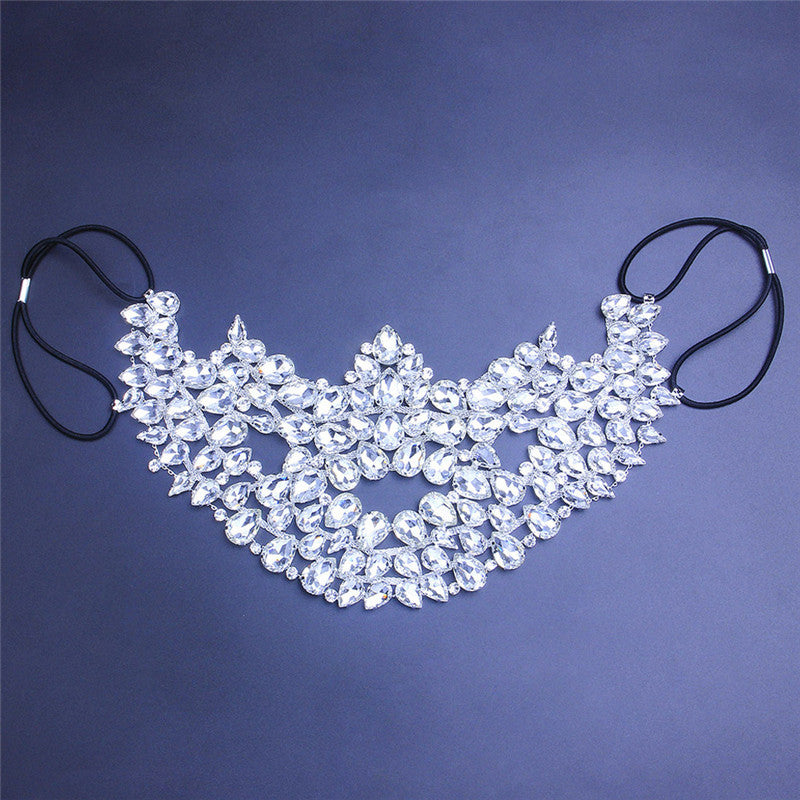 MOSiQ | Day of the Dead Exaggerated Rhinestone Mask European And American Fashion Masquerade