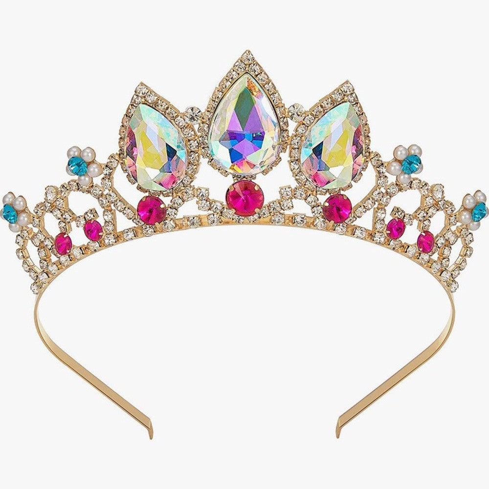 MOSiC | Day of the Dead Crown Hair Ornament Water Drop Decoration Crown Girl Rhinestone Hairpin