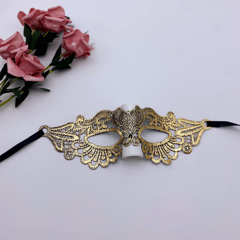 MOSiQ | Day of the DeadHalloween Adult Princess Masquerade Golden Lace Mask Bronzing Half Face Eye Mask For Women