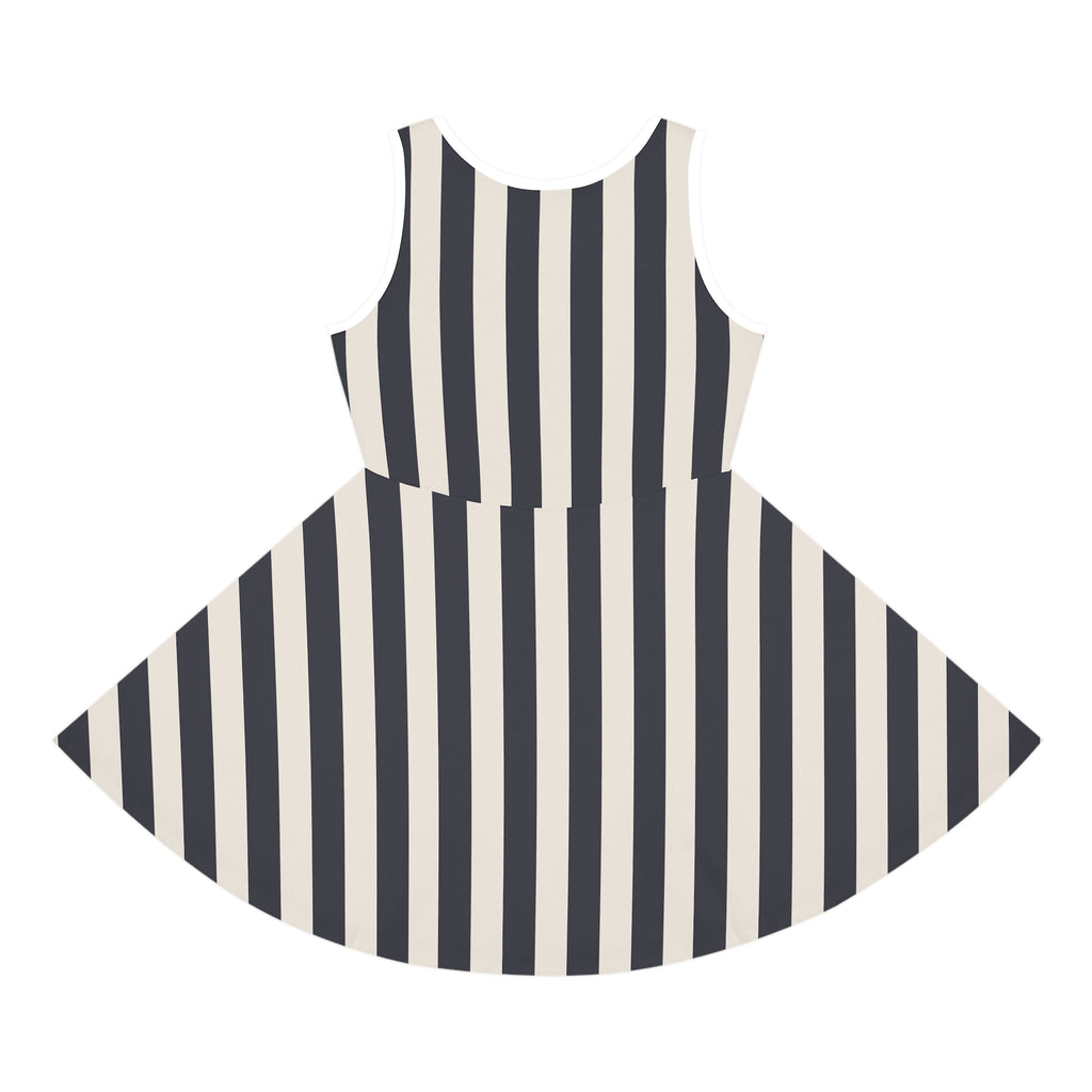 MOSiQ | Day of the Dead Bone Girls' Sundress, Playful Everyday Outfit, Casual Dress for Girls, Perfect for Birthday Parties