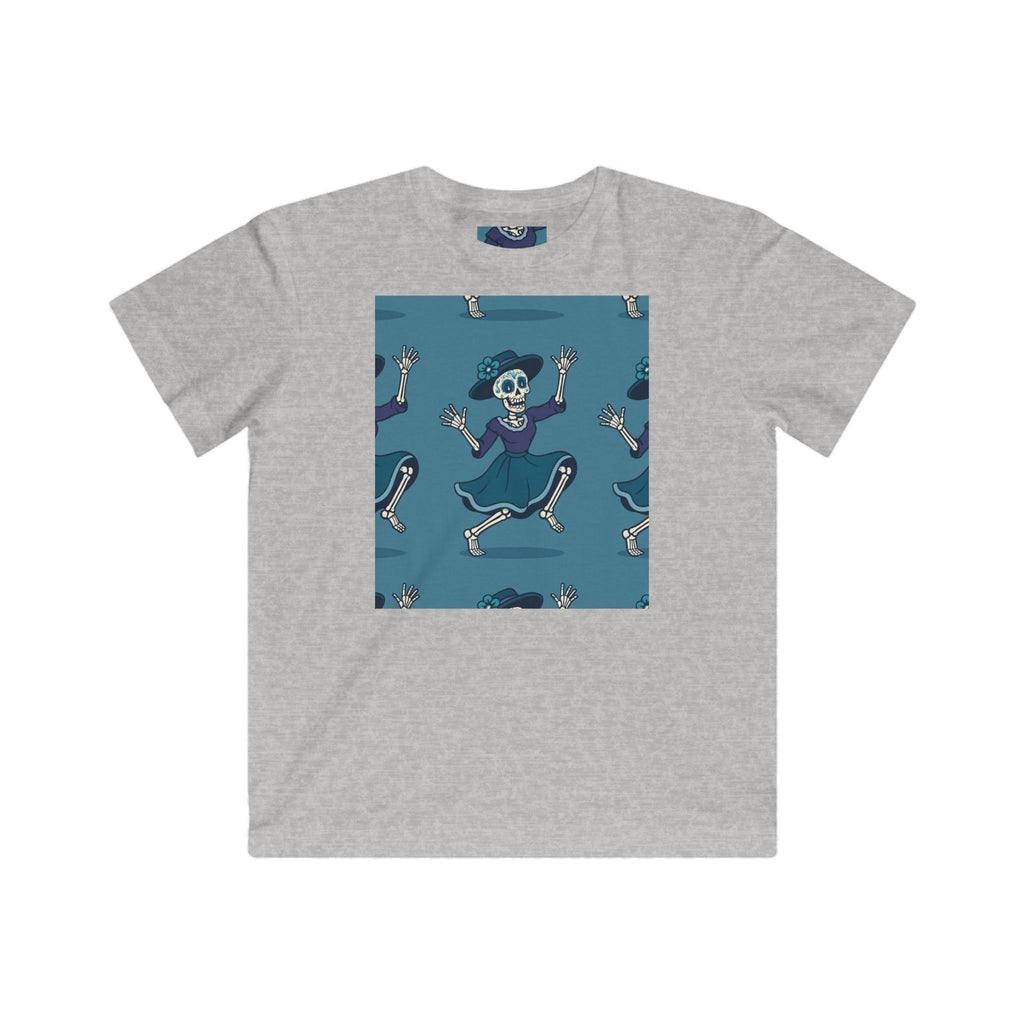 MOSiQ | Day of the Dead  Kids Halloween Skeleton Tee, Fun Kids Shirt, Spooky Costume Tee, Trick or Treat Shirt, Gift for Kids, Halloween Party Outfit