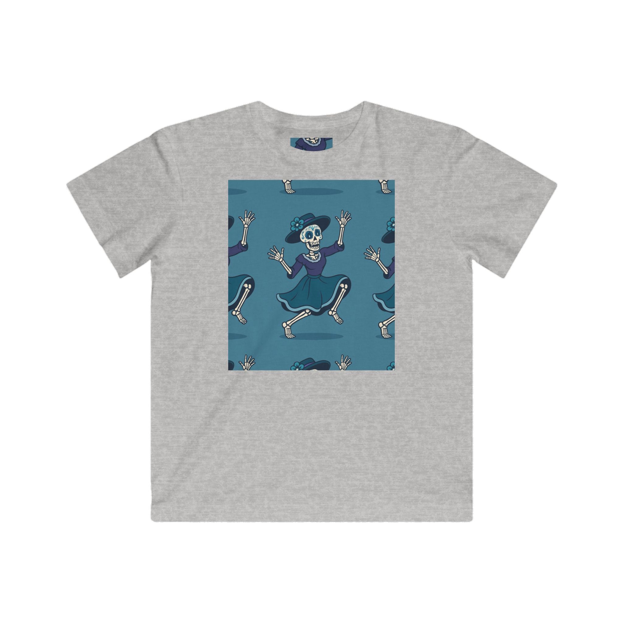 MOSiQ | Day of the Dead  Kids Halloween Skeleton Tee, Fun Kids Shirt, Spooky Costume Tee, Trick or Treat Shirt, Gift for Kids, Halloween Party Outfit