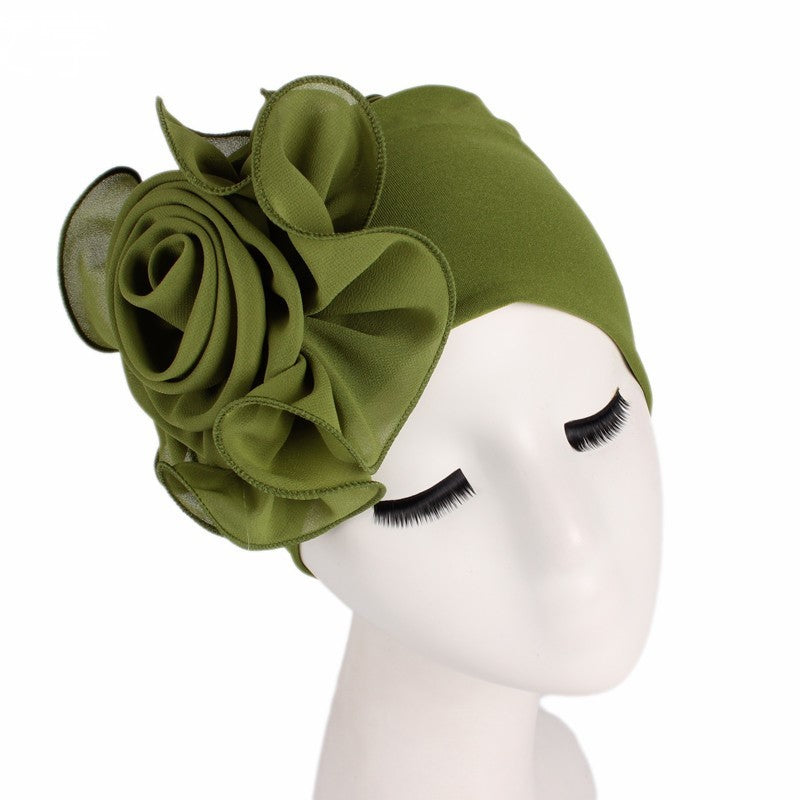 MOSiC | Day of the Dead Side big flower elastic bandana hat