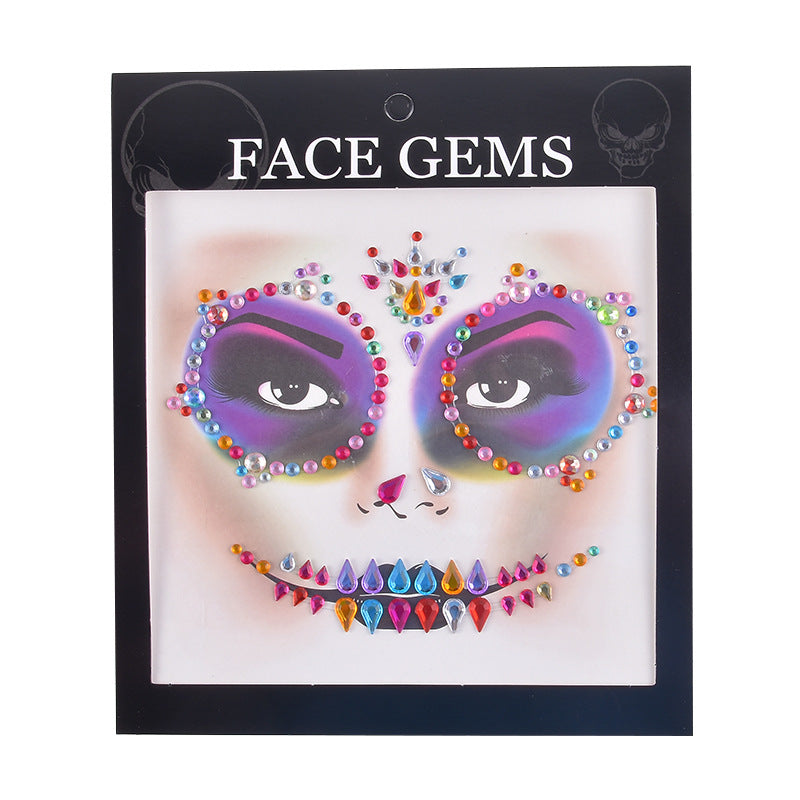MOSiC | Day of the Dead  Tattoo Stickers Dead Ghost Festival Face