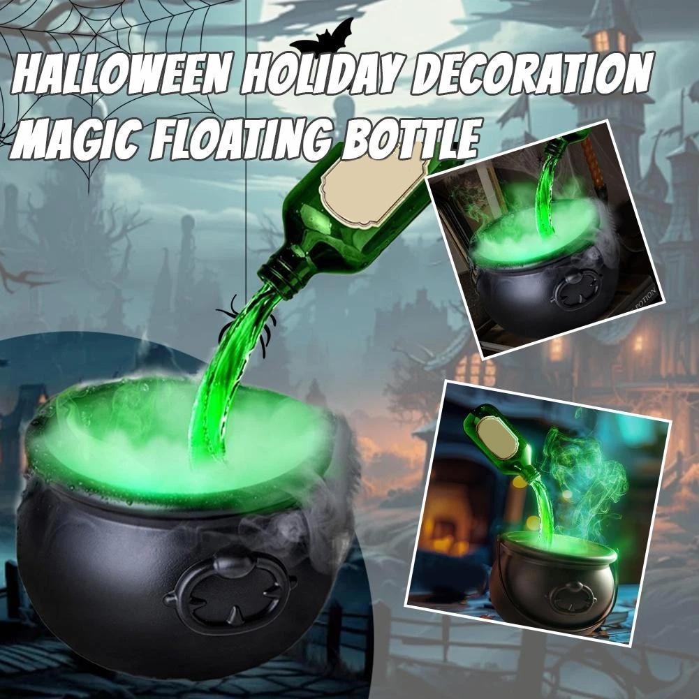MOSiQ Day of the Dead Halloween Black Wizard Bowl Magic Float Bottle And Diffuser Indoor Home Bar Magic Party Horror Ghost Props Halloween Decoration