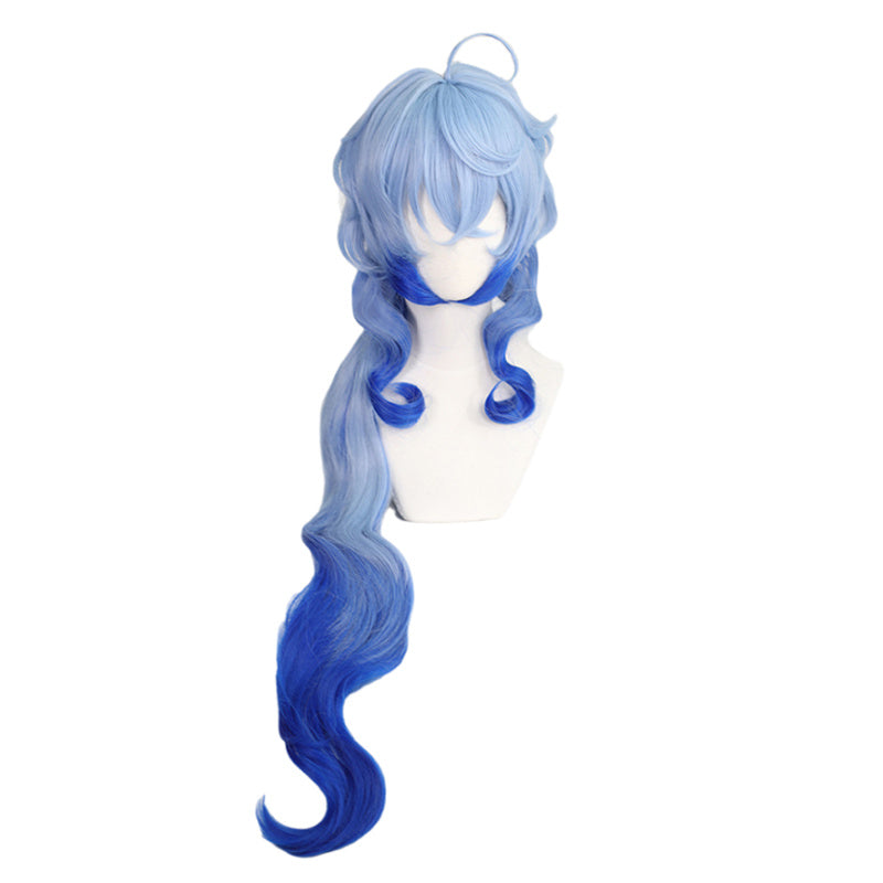 MOSiQ | Day of the Dead Wig Gradient Blue Long Cosplay Wig Heat-resistant Synthetic Hair  Free Wig Hat