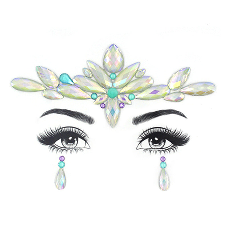 MOSiC | Day of the Dead  Luminous Crystal Diamond Tattoo Stickers Sequin Face
