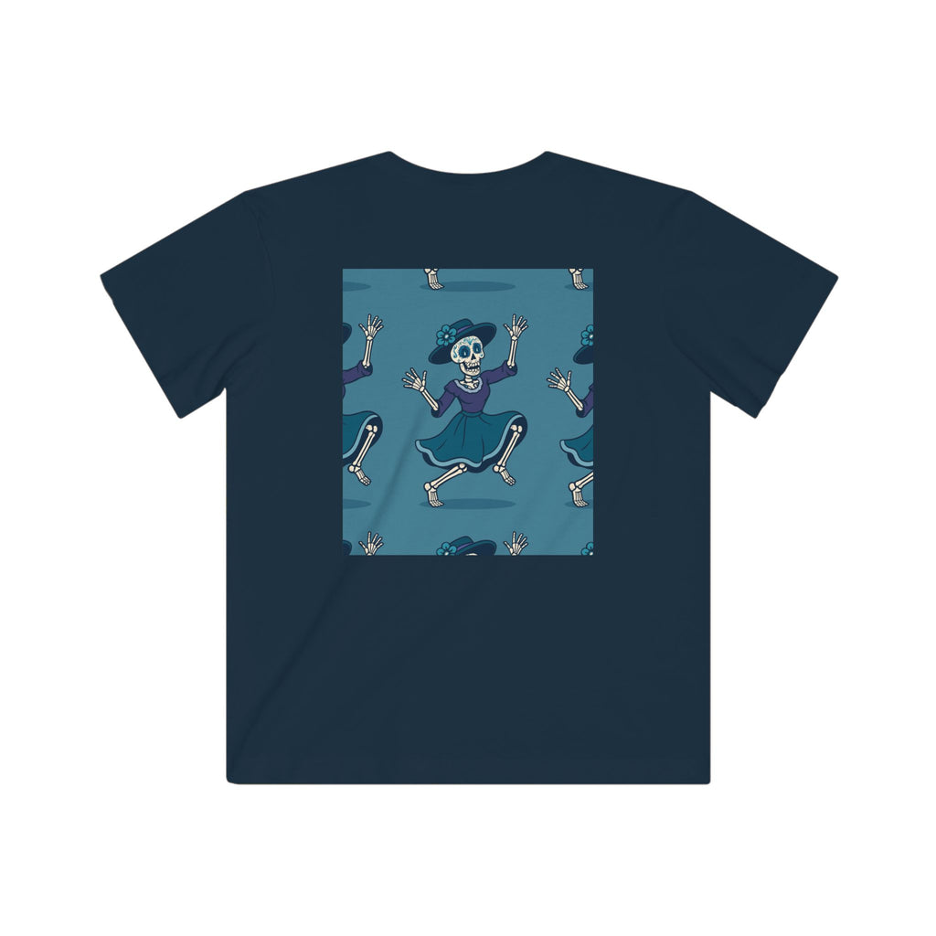 MOSiQ | Day of the Dead  Kids Halloween Skeleton Tee, Fun Kids Shirt, Spooky Costume Tee, Trick or Treat Shirt, Gift for Kids, Halloween Party Outfit