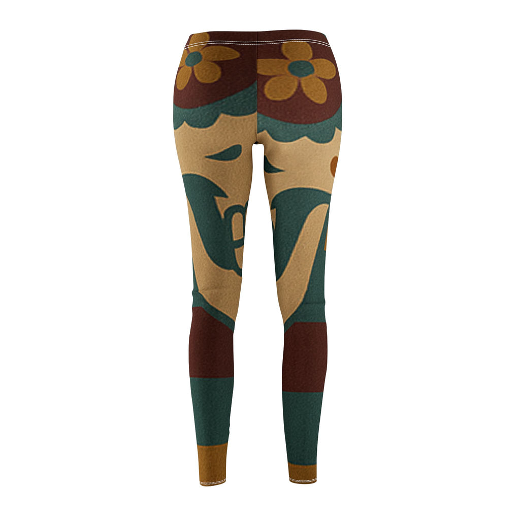 MOSIQ | Day of the Dead  Women's Mid-rise Casual Leggings, Stylish Yoga Pants, Comfortable Loungewear, Unique Gift for Her, Trendy Exercise Bottoms