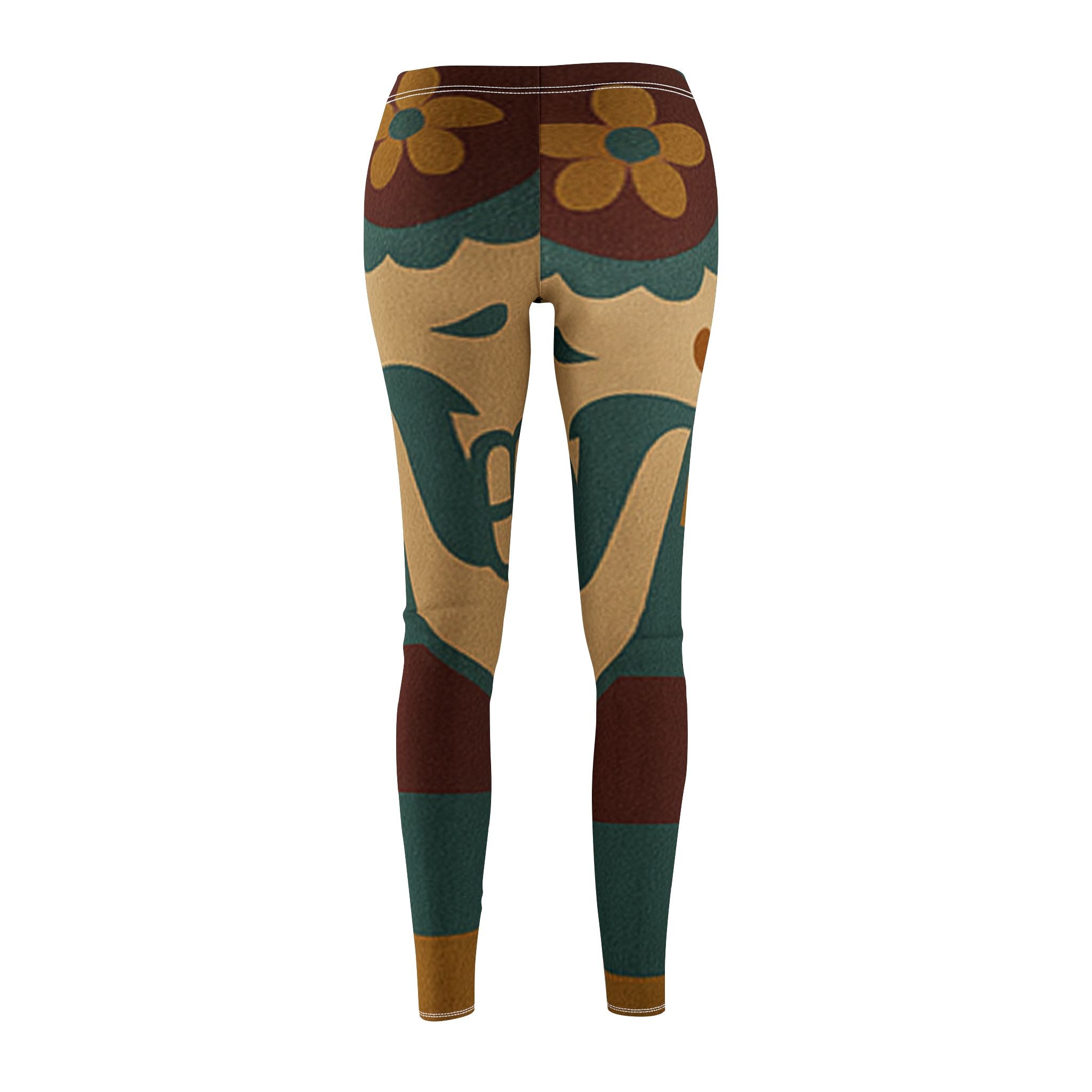 MOSIQ | Day of the Dead  Women's Mid-rise Casual Leggings, Stylish Yoga Pants, Comfortable Loungewear, Unique Gift for Her, Trendy Exercise Bottoms