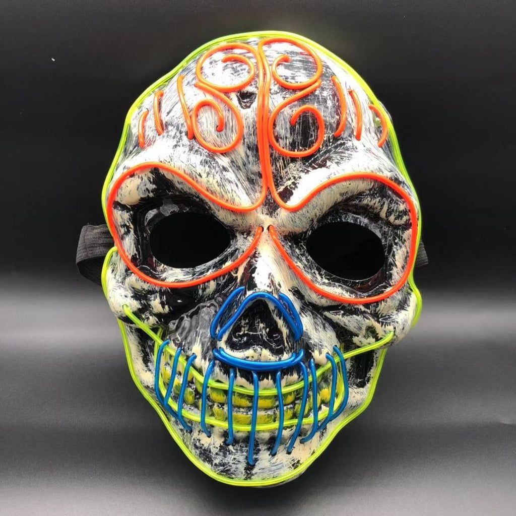 MOSiQ | Day of the Dead Halloween skull LED glowing mask