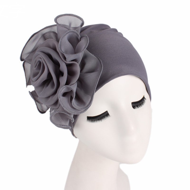 MOSiC | Day of the Dead Side big flower elastic bandana hat