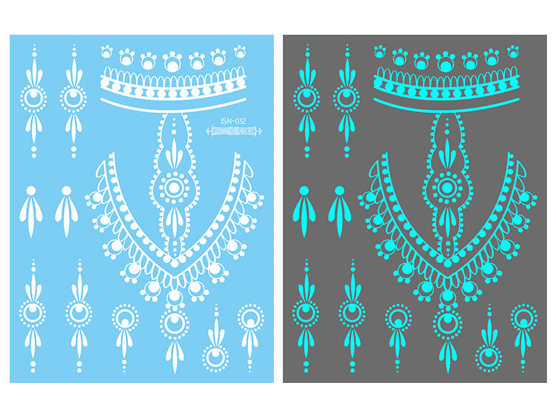 MOSiC | Day of the Dead  Luminous White Tattoo Stickers Face Pasters Hannah Arm Stickers