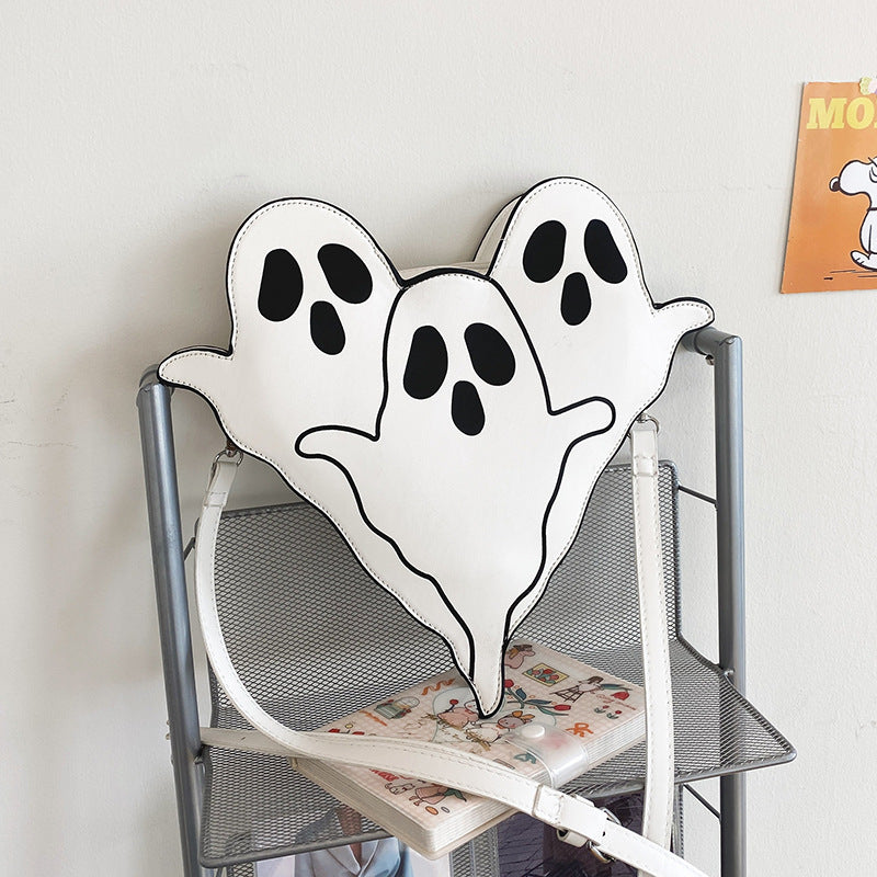 MOSiQ Day of the Dead Halloween Bags Funny 3D Cartoon Ghost Cartoon Shoulder Bags Women Cute Cell Phone Purses Crossbody Bag