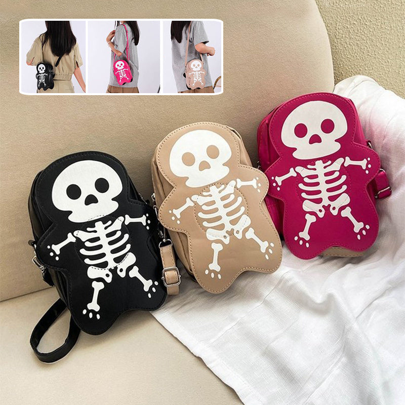 MOSiQ Day of the Dead Halloween Skull Shoulder Bag Girls Fashion Funny Cute Messenger Crossbody Bags Women Small Phone Bag
