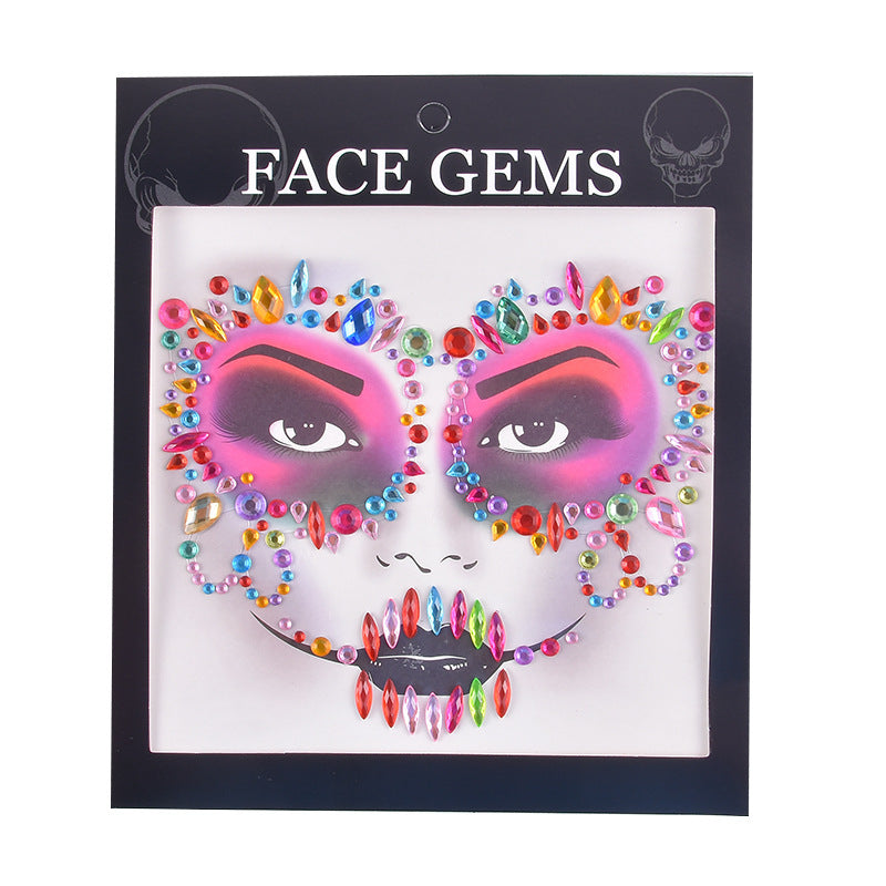 MOSiC | Day of the Dead  Tattoo Stickers Dead Ghost Festival Face